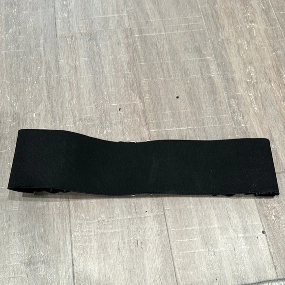 Black High Waist Clip Closure Braid Belt Y2k 2000's - Picture 3 of 3